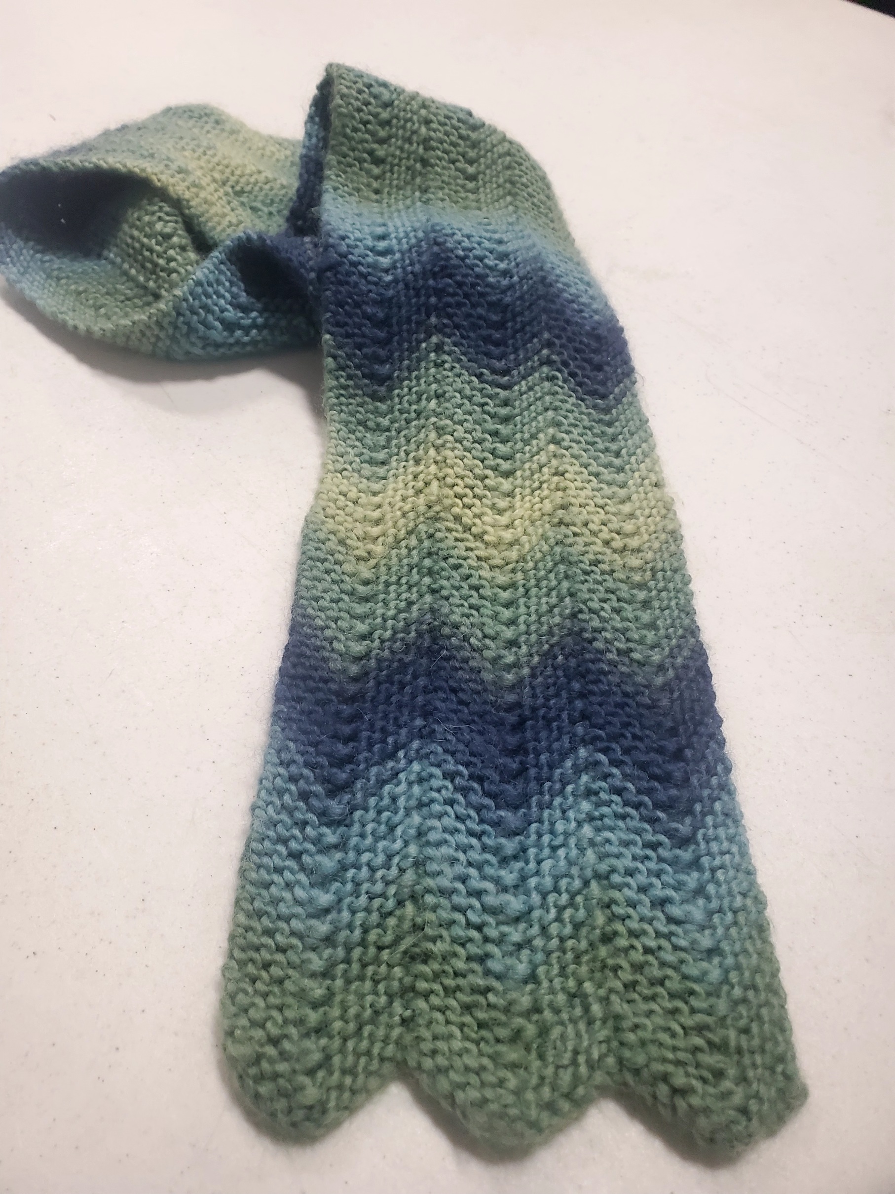 Scrap yarn scarf 